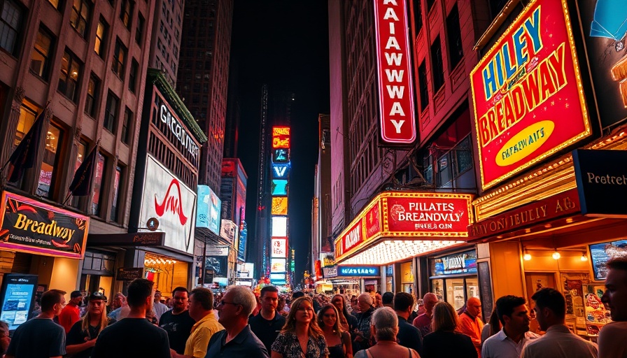 Vibrant Broadway night with theater lights and lively street, ideal for family travel ideas.