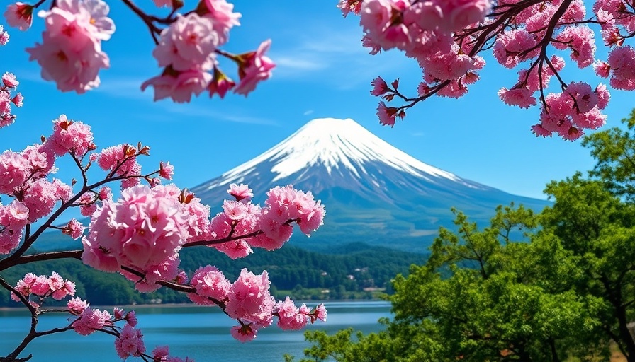 Beautiful Mount Fuji seen through cherry blossoms, best place to see Mount Fuji.