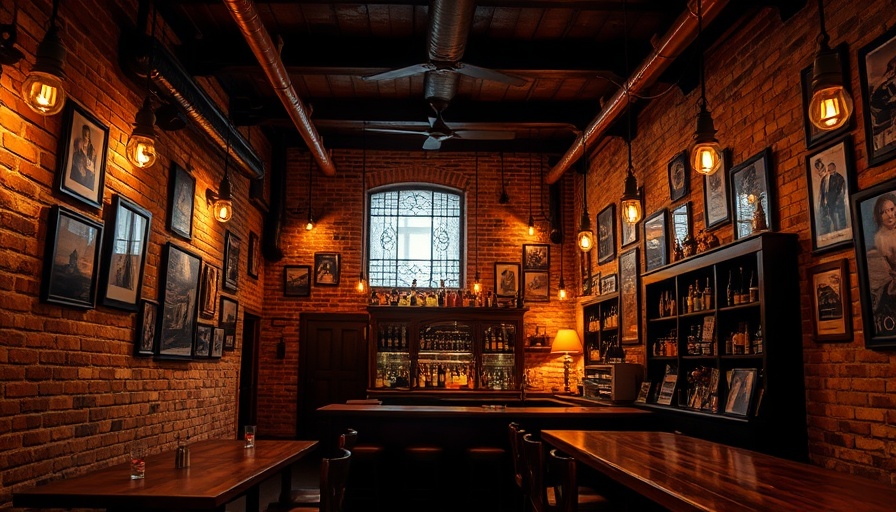 Rustic brick-walled bar ideal for family travel places, warm inviting setting.