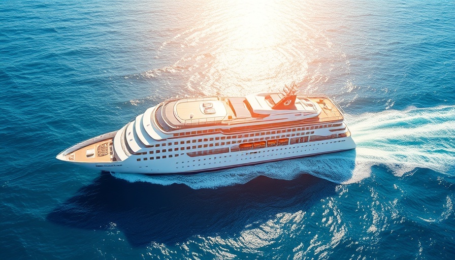 Sustainable Cruises MSC World America with vibrant design on blue waters.