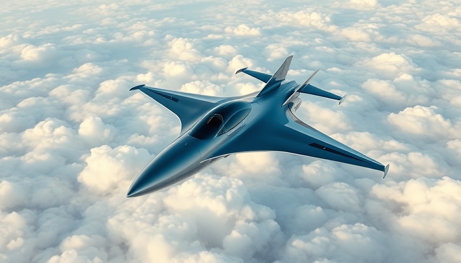 Next-gen aircraft soaring in a clear sky, showcasing advanced design
