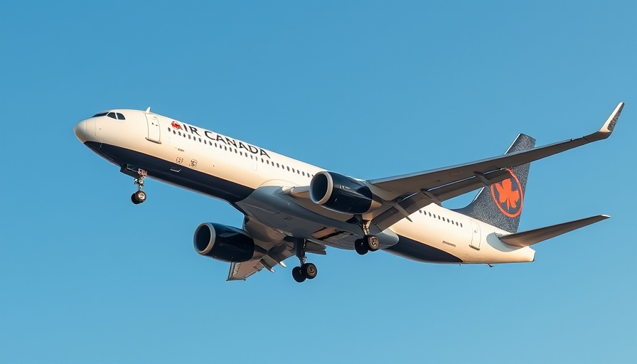 Air Canada airplane on Porto to Montreal route taking off