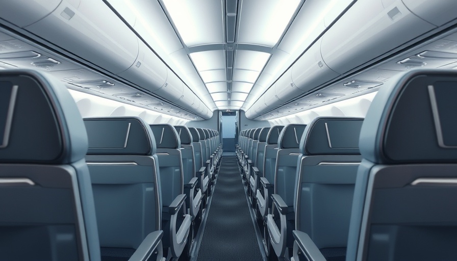 Air Canada's modern cabin highlighting overhead storage increase.