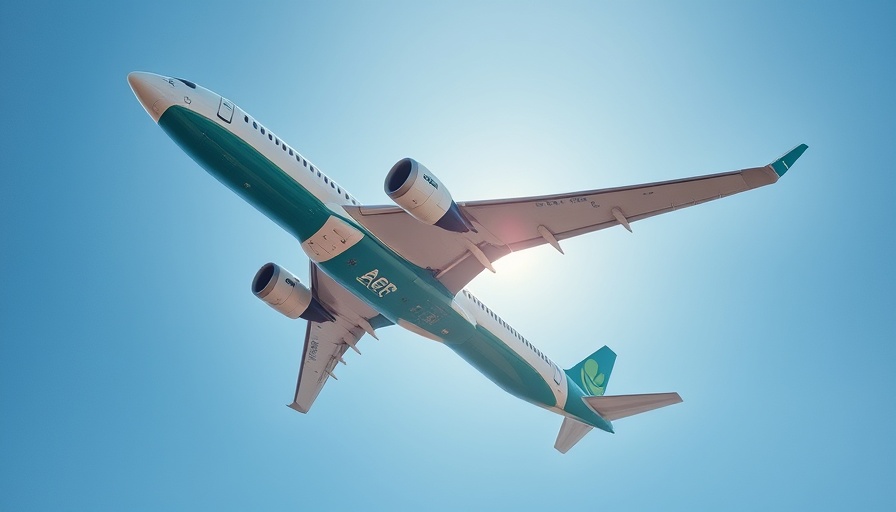 Aer Lingus aircraft flying in bright blue sky, representing Nashville route.
