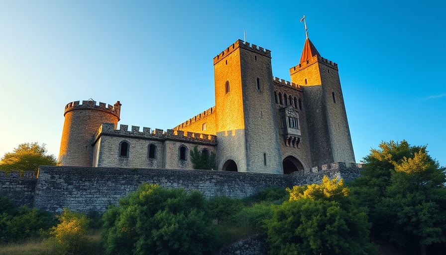 Historic castle symbolizing preserving our heritage.