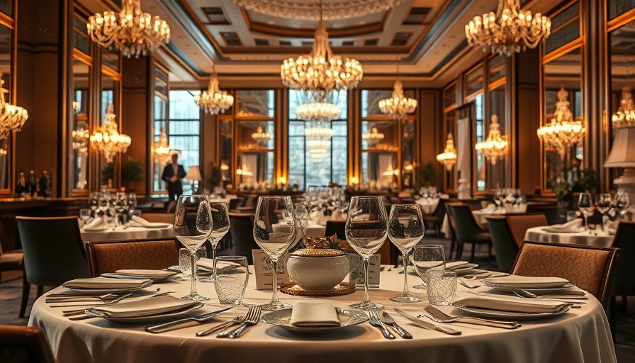 Elegant dining setup at Victoria & Albert's, showcasing luxury.