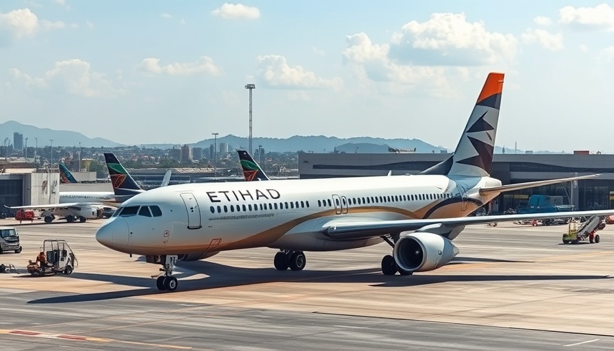 ETIHAD aircraft at an African airport, showcasing expansion.