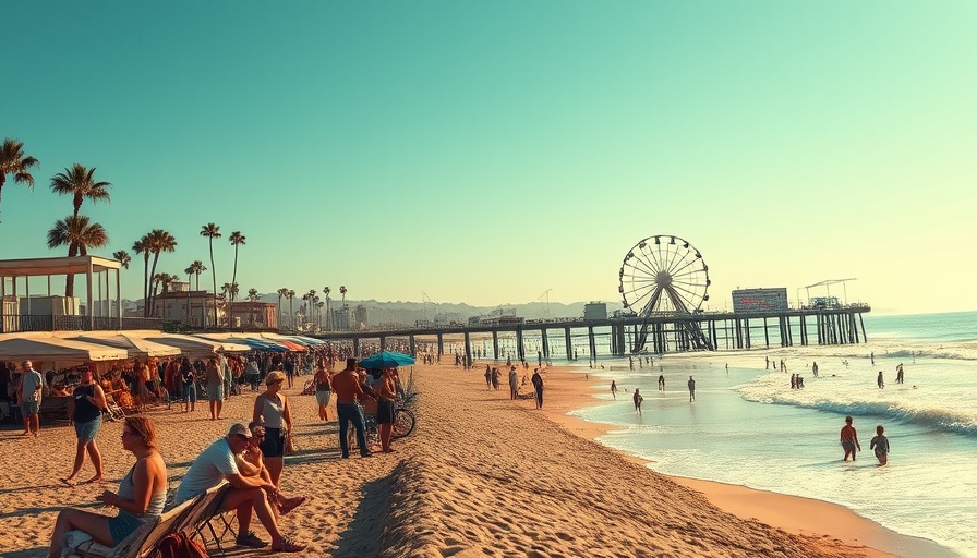 Santa Monica travel guide scenic beachfront view with vibrant atmosphere.