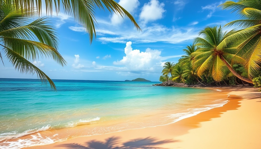 Emirates Airlines promoting Jamaica tourism with stunning beach view.