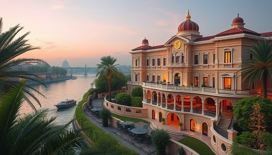 Luxurious hotel near Nile offering Waldorf Astoria River Nile Experience