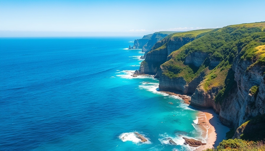 Breathtaking coastal landscape conveying tourism resilience.