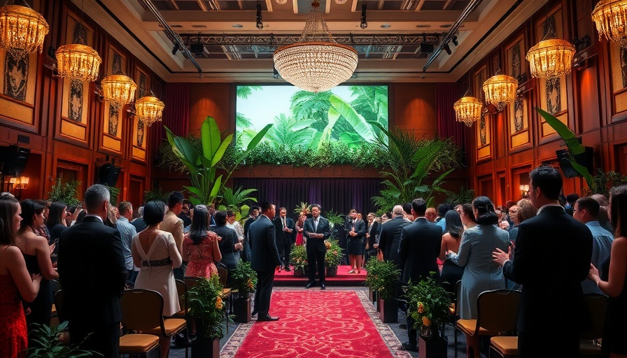 Elegant setting at the 2025 World Sustainable Travel Awards.