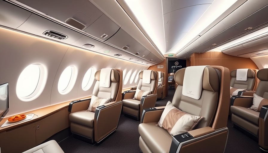 Luxury Etihad Airways business class seating with elegant design.