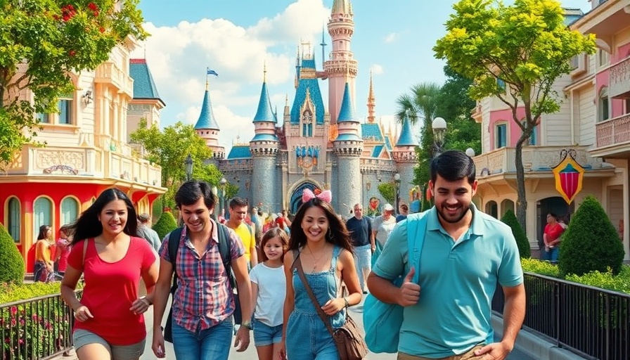 Disney theme park on Yas Island with colorful attractions and happy visitors.