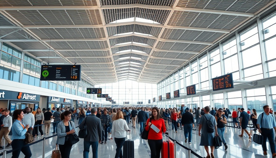 Avianca JFK Terminal 6 operations in busy airport.