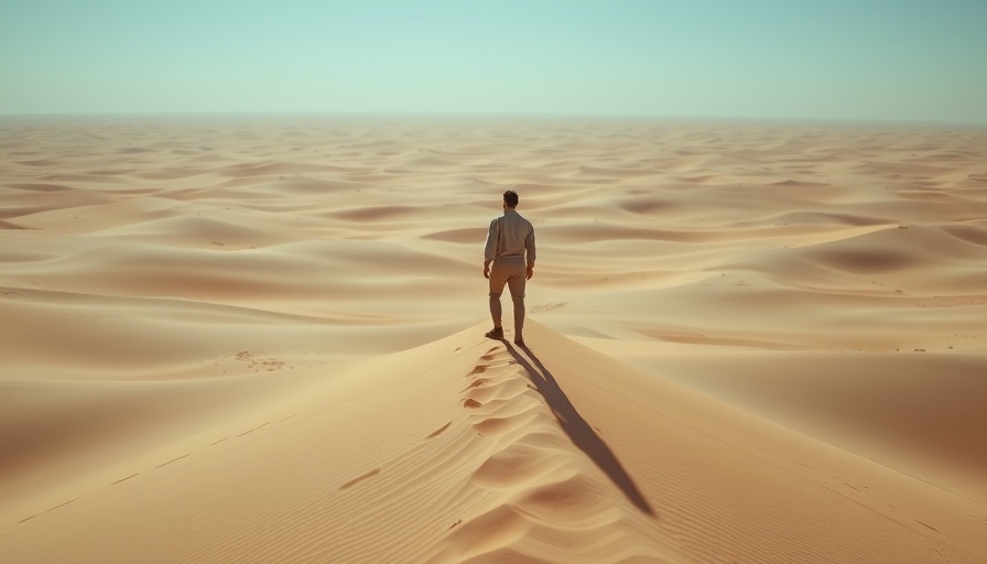 Person standing on sand dune during family expedition to Sossusvlei.