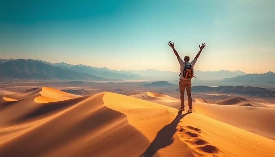 Lone traveler on a dune in lesser visited national parks.