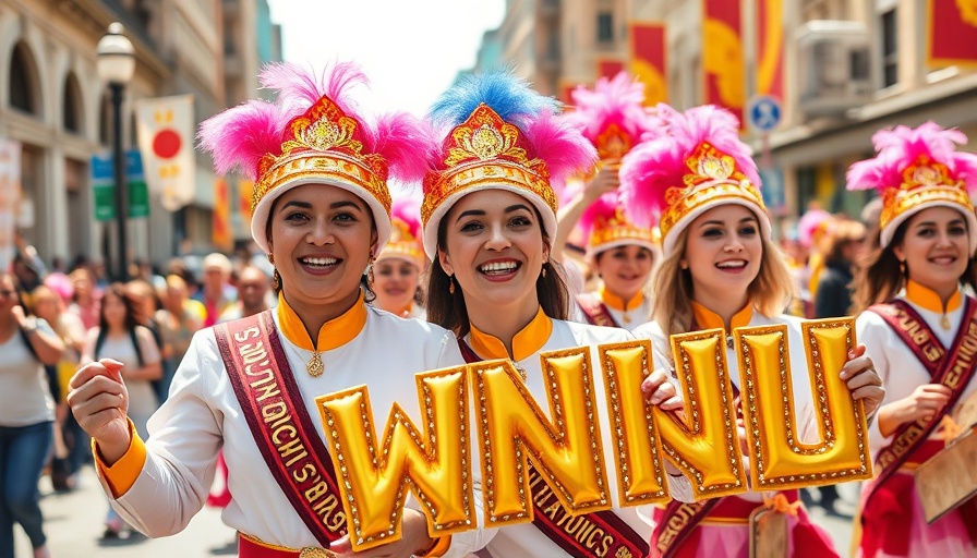 Thanksgiving getaways for families: vibrant parade scene with performers.