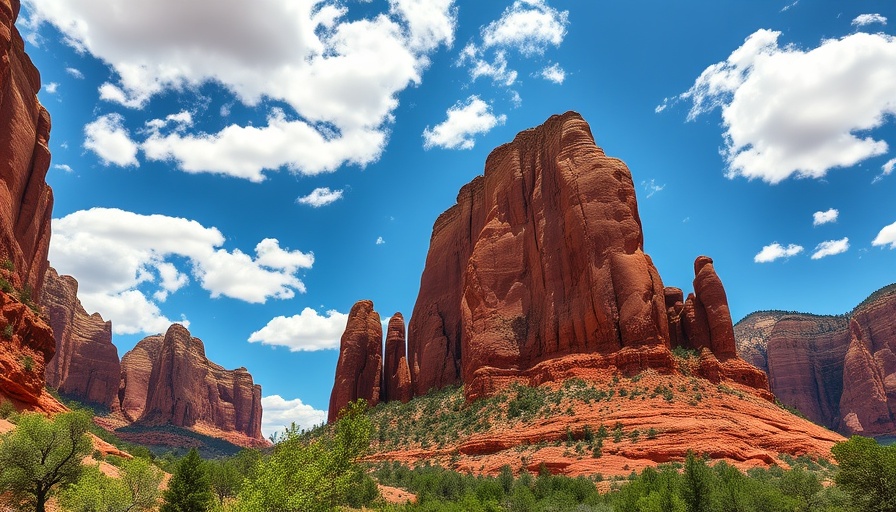 Majestic red rock formations during national parks tours.