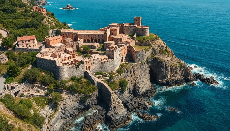 Costa Brava destination guide: Coastal village on rocky cliff with sea view.