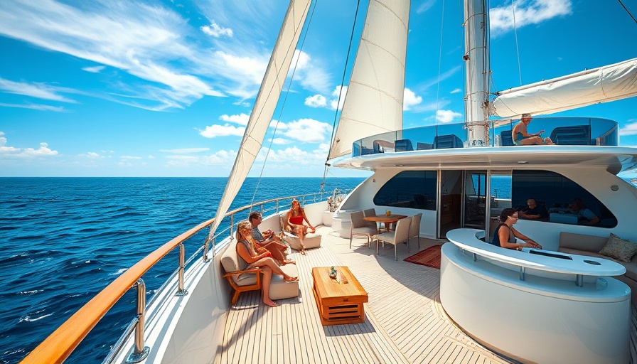 Luxurious yacht deck with jacuzzi and lounging areas, exclusive yacht charters.