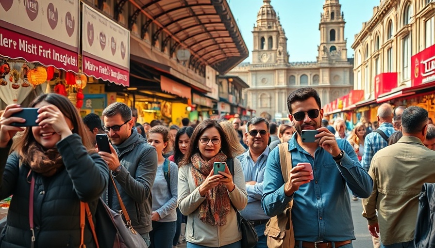 Vibrant Instagram reels travel itinerary scene in a bustling market.