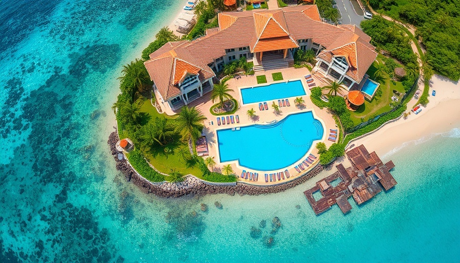 Aerial view of Renaissance Koh Samui Resort & Spa in Thailand, showing pool and beach.