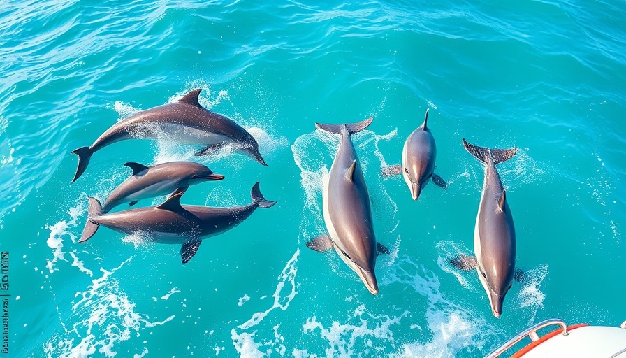 Dolphins swimming in turquoise waters, best destination for solo female travelers, inviting marine adventure.