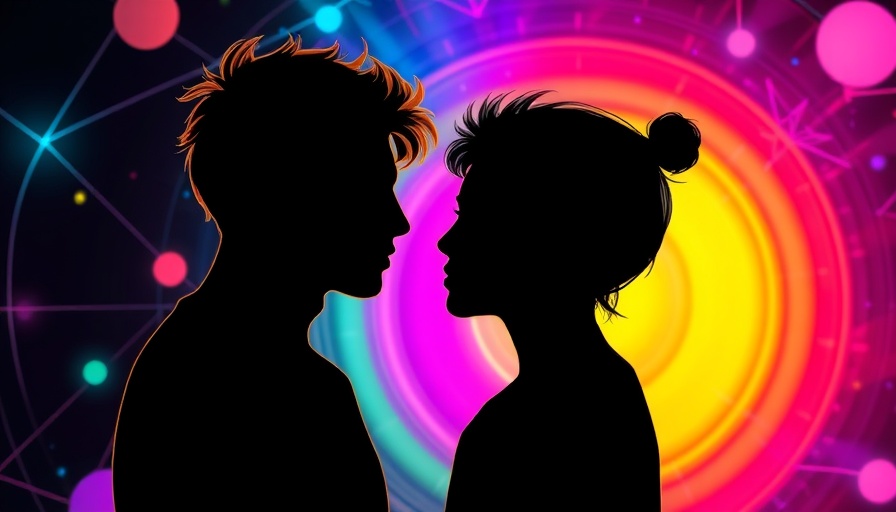 Vivid psychedelic art of silhouettes for cultural events today.