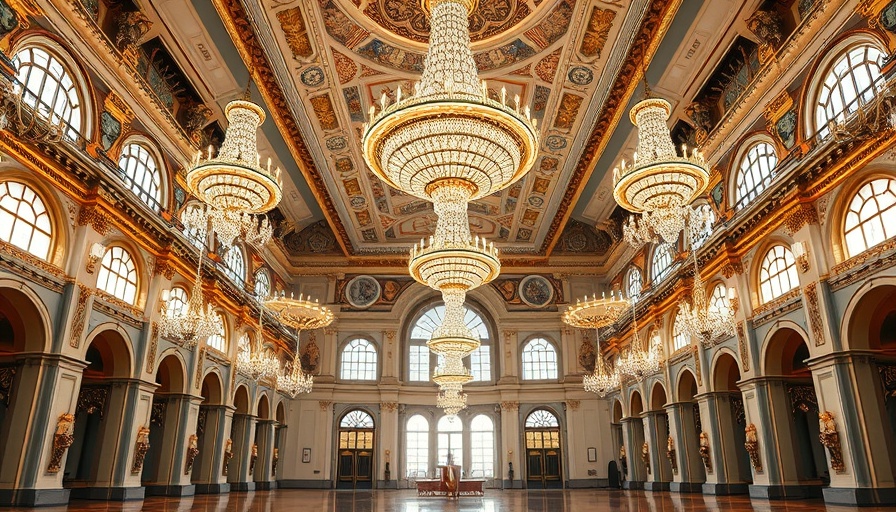 Opulent grand hall in Versailles, luxurious travel experience.