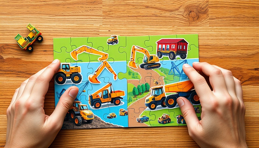 Fun family activities to do at home with construction sticker puzzles.