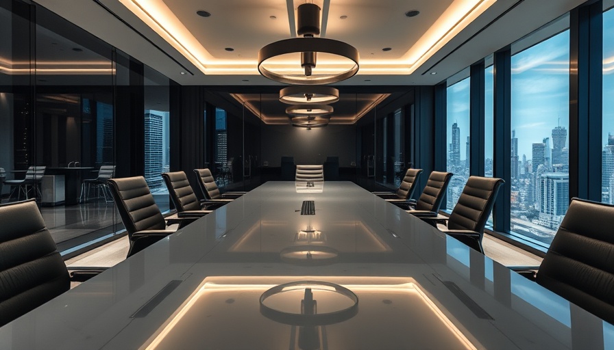 Elegant conference room at SOPHOS Hotels SA and WATANIAH Business Group, modern design.