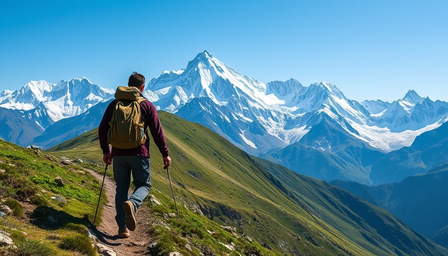 Solo trekker in Nepal amid stunning mountain scenery, Nepal trekking adventures