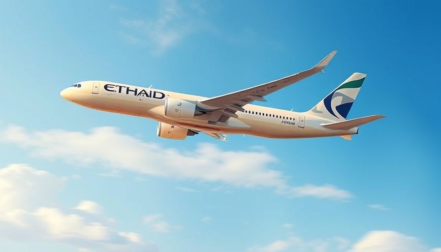 Etihad Airways aircraft in flight symbolizing fleet expansion.