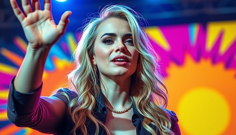 Pop art style performer at cultural event today.