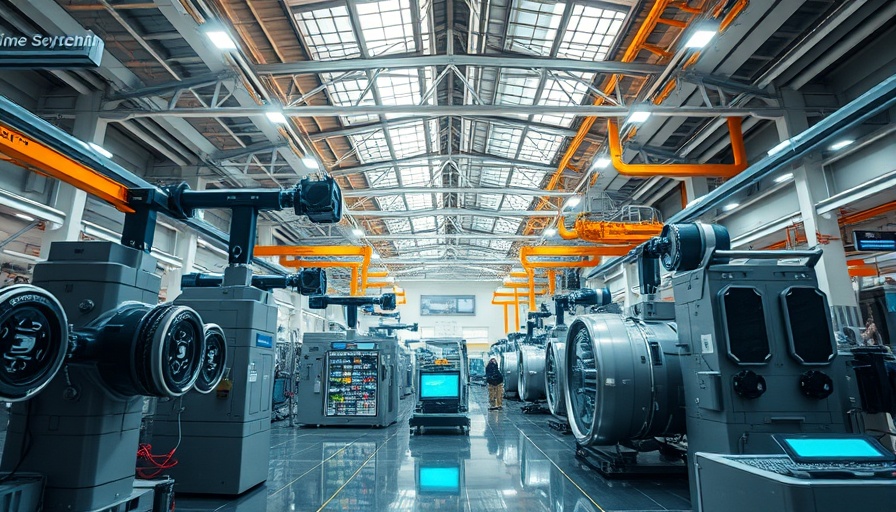 Futuristic manufacturing showcase in Dubai 2025 with advanced machinery.