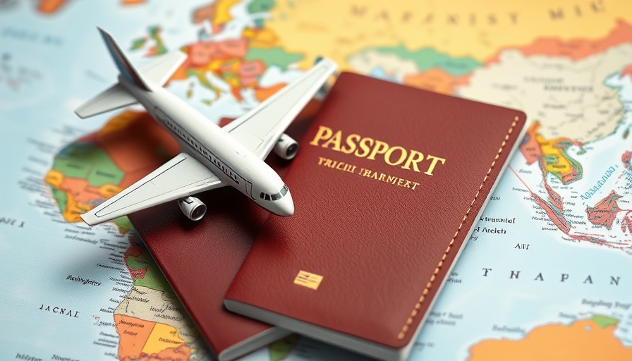 Toy airplane and passport on world map symbolizing Canada eTA application.