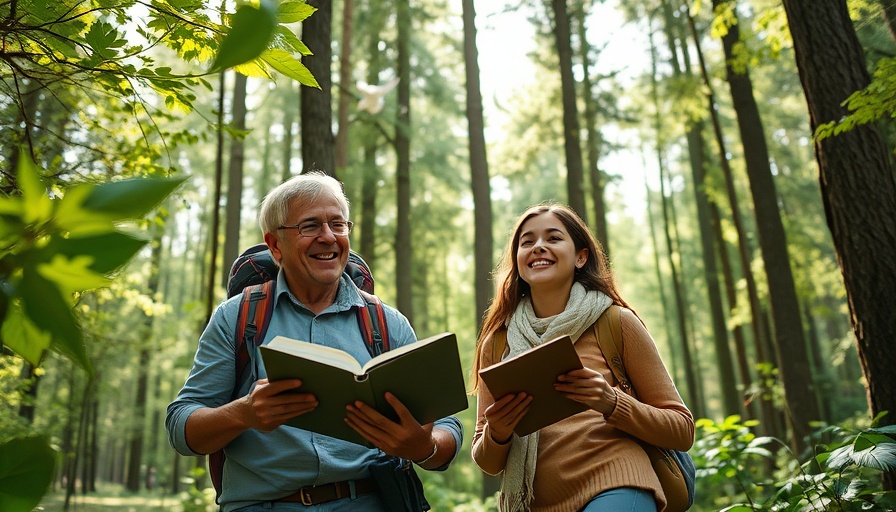 Family hiking journaling experience in nature