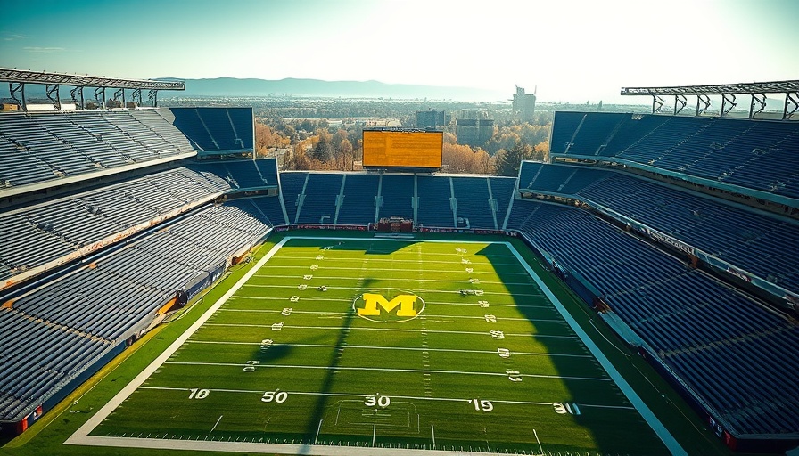 Michigan Stadium on a family adventure at University of Michigan.