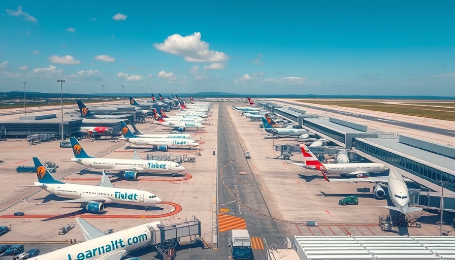 Modern airport with planes illustrating codeshare flights.
