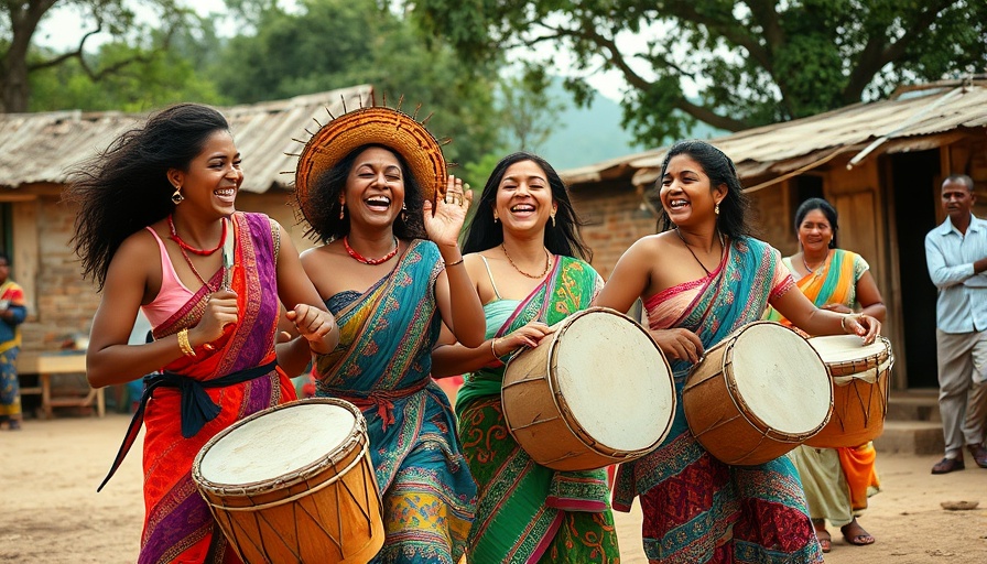 Joyful community celebration outdoors measuring well-being in sustainable travel.
