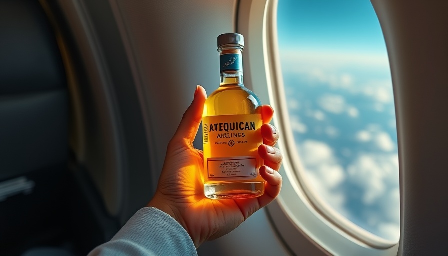 American Airlines tequila in-flight luxury scene.