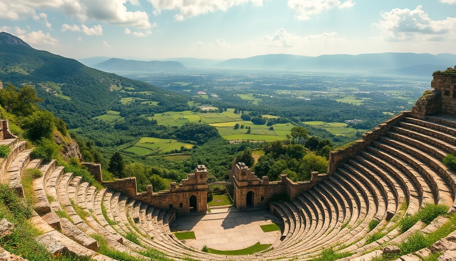 Delphi tours from Athens amphitheater with valley views