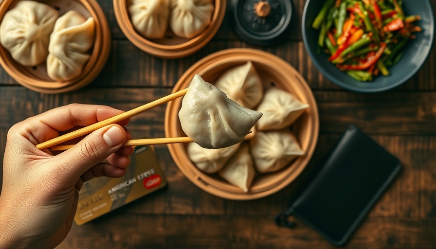 American Express Canada Credit Card Offers in a dining scene with dumplings.