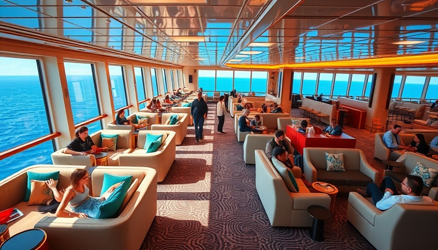 Marella Cruises Chief Chill-out Officer relaxing in vibrant cruise lounge.