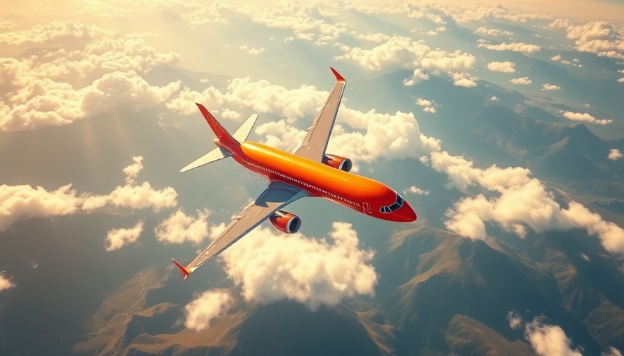 Travel news featuring airplane flying over scenic landscape.