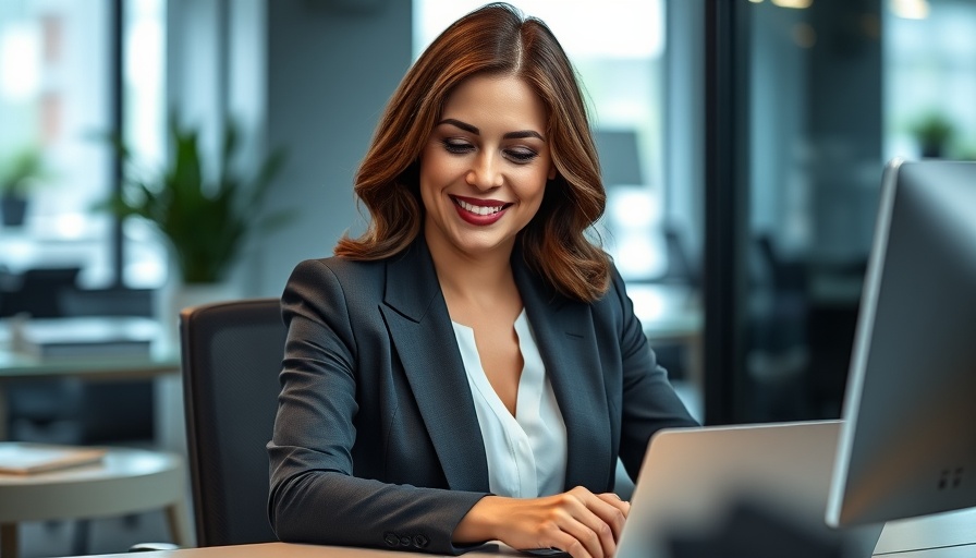 Elegant professional woman smiling at a desk, Shaikha Al Nowais WTTC Secretary-General.