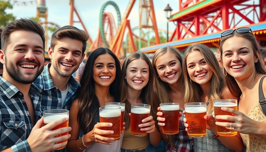 Visitors enjoying free beer at SeaWorld Orlando.