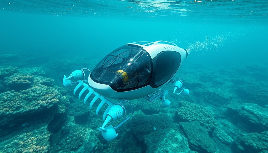 Eco-friendly underwater vehicle showcasing ocean protection technology.