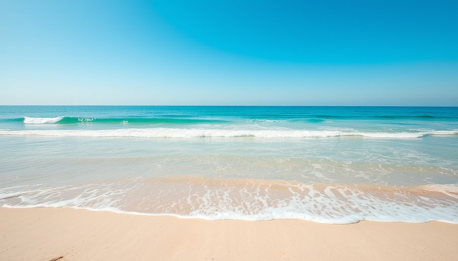 Tranquil beach view reflecting attachment to views and perceptions.